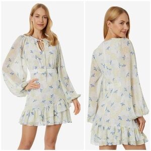 New Ted Baker Suziiee Waisted Asymmetric Ruffles Mini Dress Size Ted 2 / US 4 -6